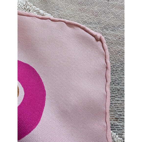 Vintage Yves Saint Laurent Silk Scarf; Pink Mod Print YSL Scarf main image 3